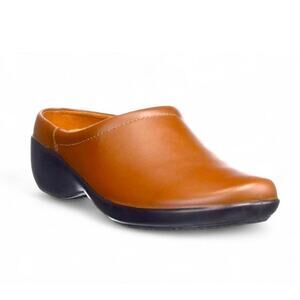 Rockport slip on clogs mules tan/brown/cognac